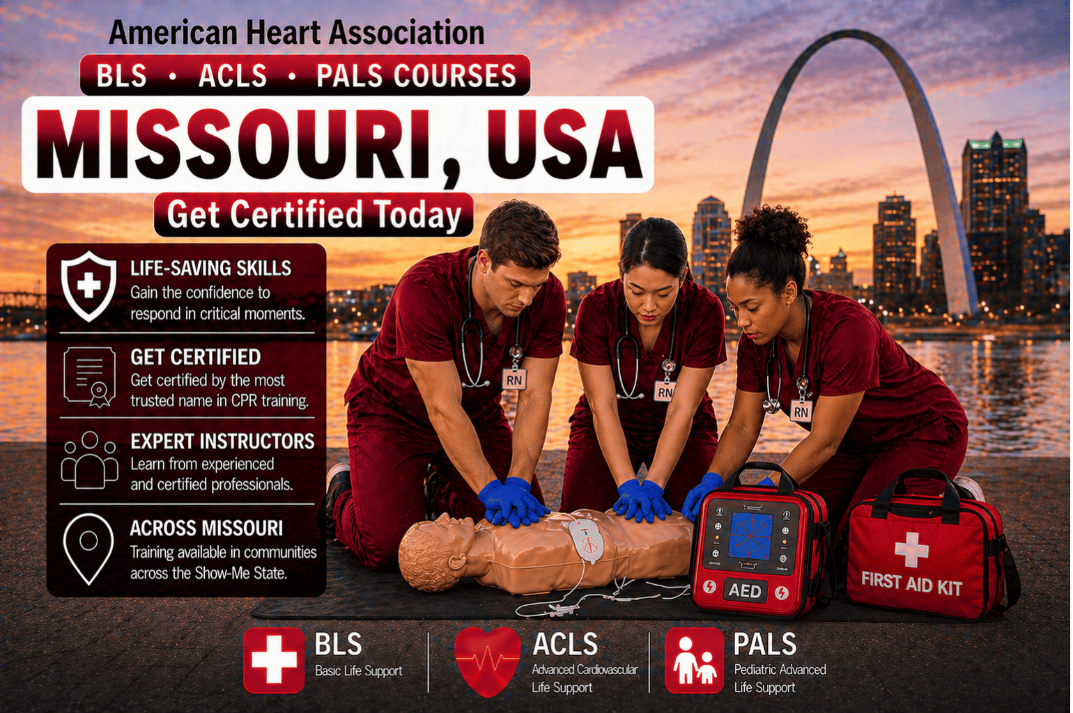 CPR BLS, ACLS & PALS Courses in Missouri