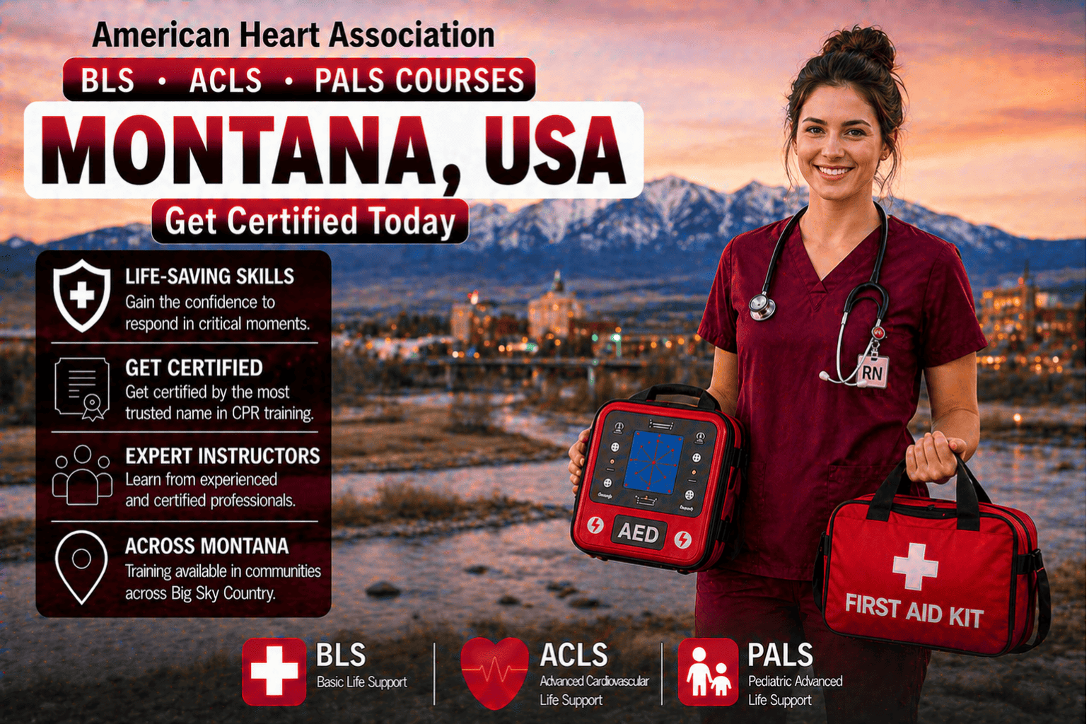 CPR BLS, ACLS & PALS Courses in Montana