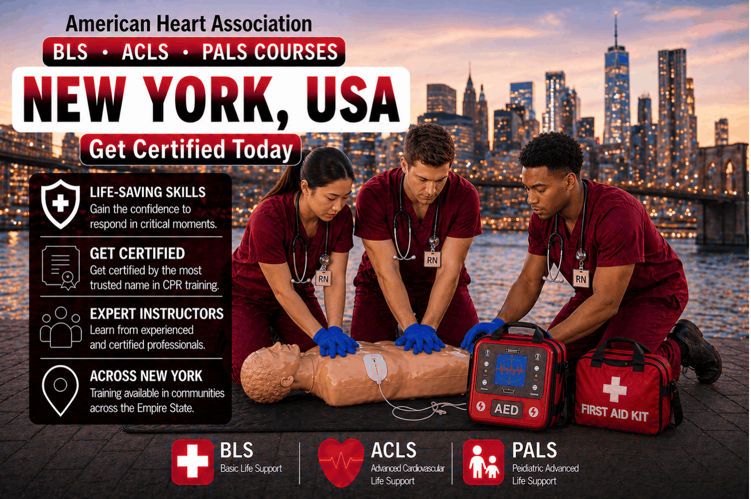 CPR BLS, ACLS & PALS Courses in New York