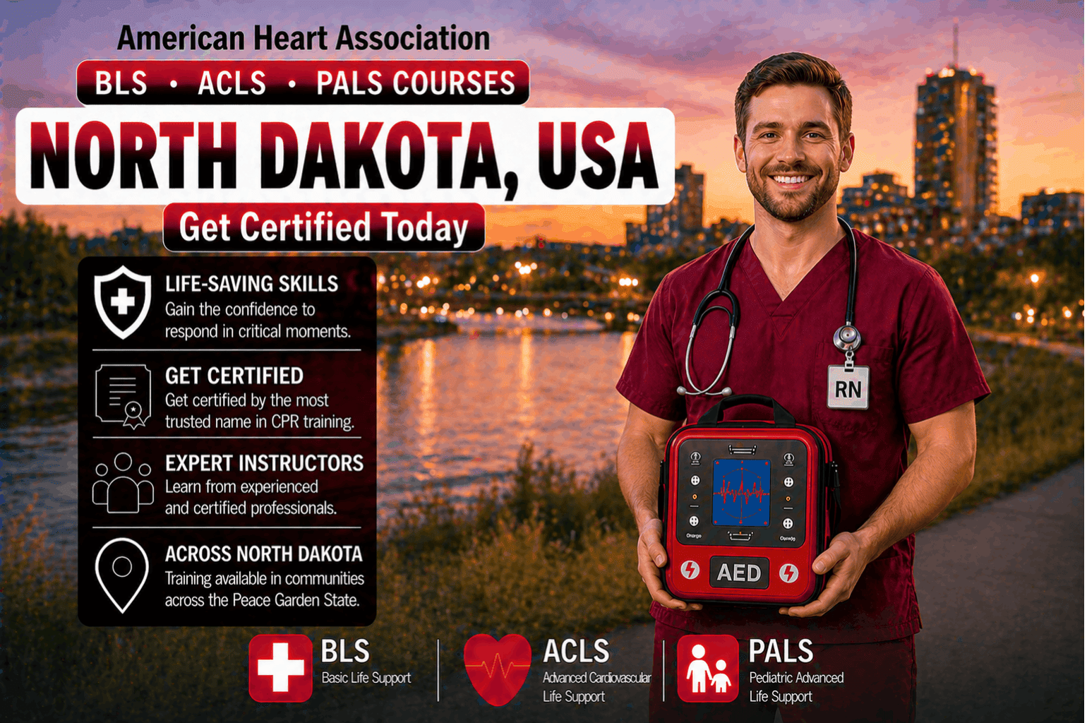 BLS CPR, ACLS & PALS Classes in North Dakota