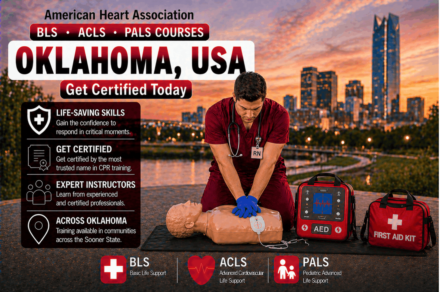 BLS CPR, ACLS & PALS Classes in Oklahoma