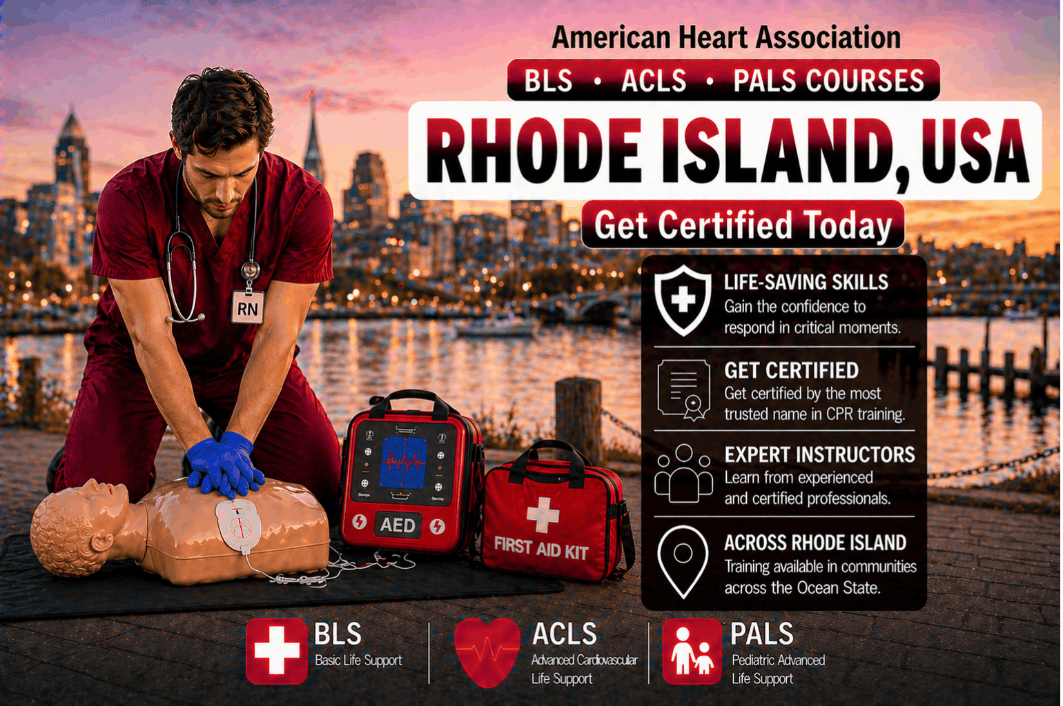 BLS CPR, ACLS & PALS Classes in Rhode Island