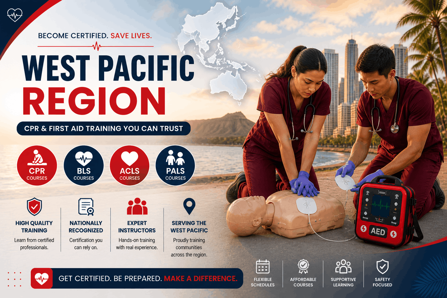 CPR BLS, ACLS & PALS Courses in West & Pacific USA