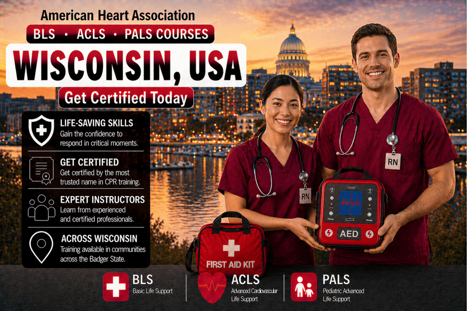 CPR BLS, ACLS & PALS Courses in Wisconsin