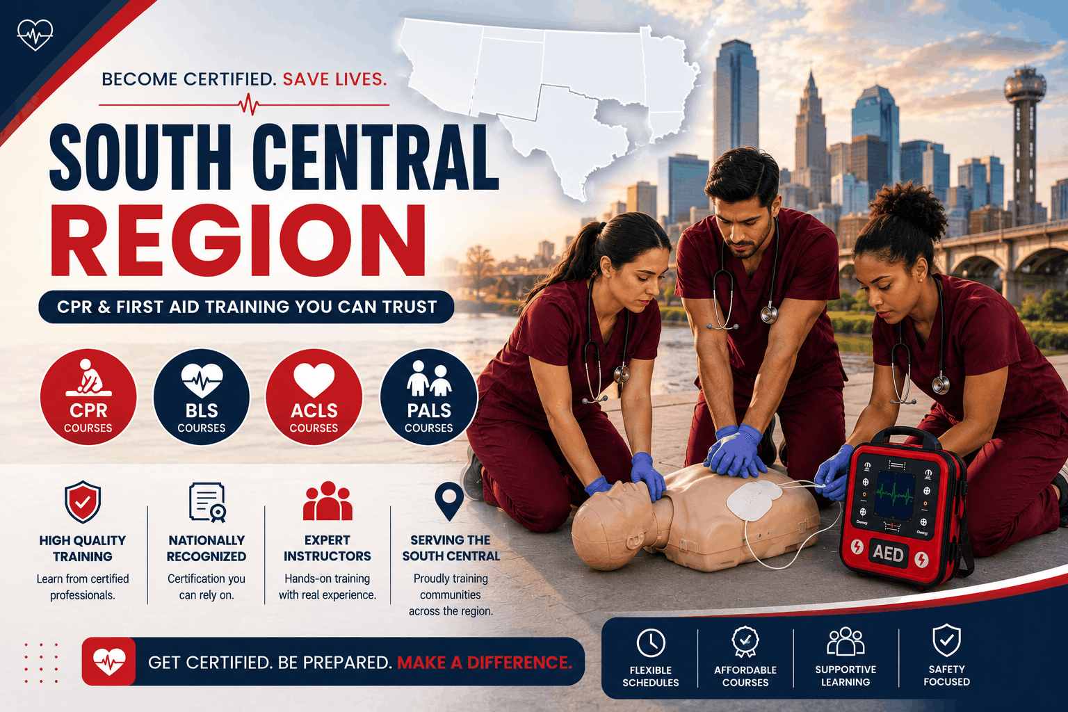 CPR BLS, ACLS & PALS Training in South Central USA