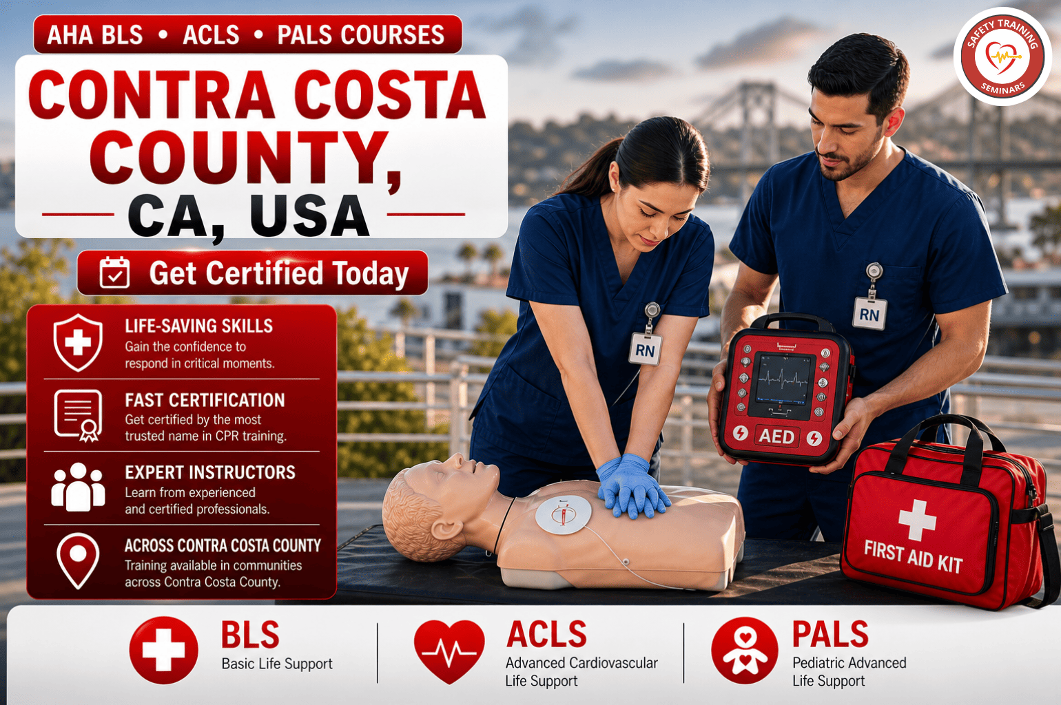 CPR BLS, ACLS & PALS Certification Courses in Contra Costa County