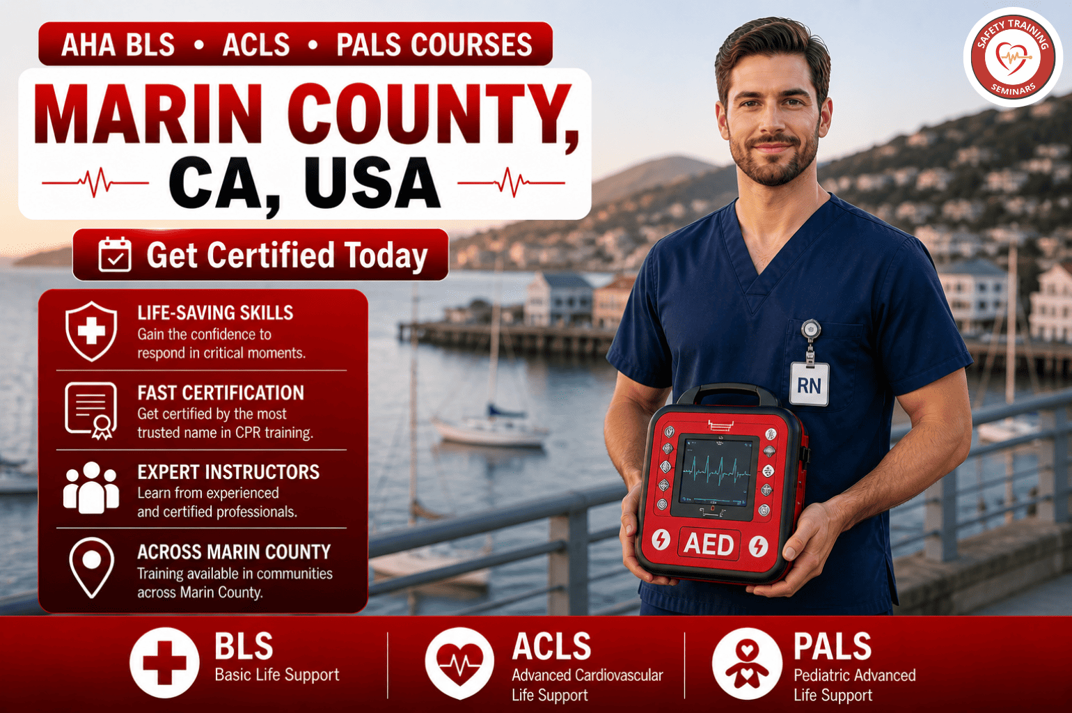 CPR BLS, ACLS & PALS Certification Courses in Marin