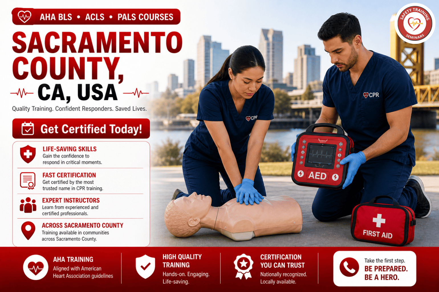 CPR BLS, ACLS & PALS Certification Courses in Sacramento