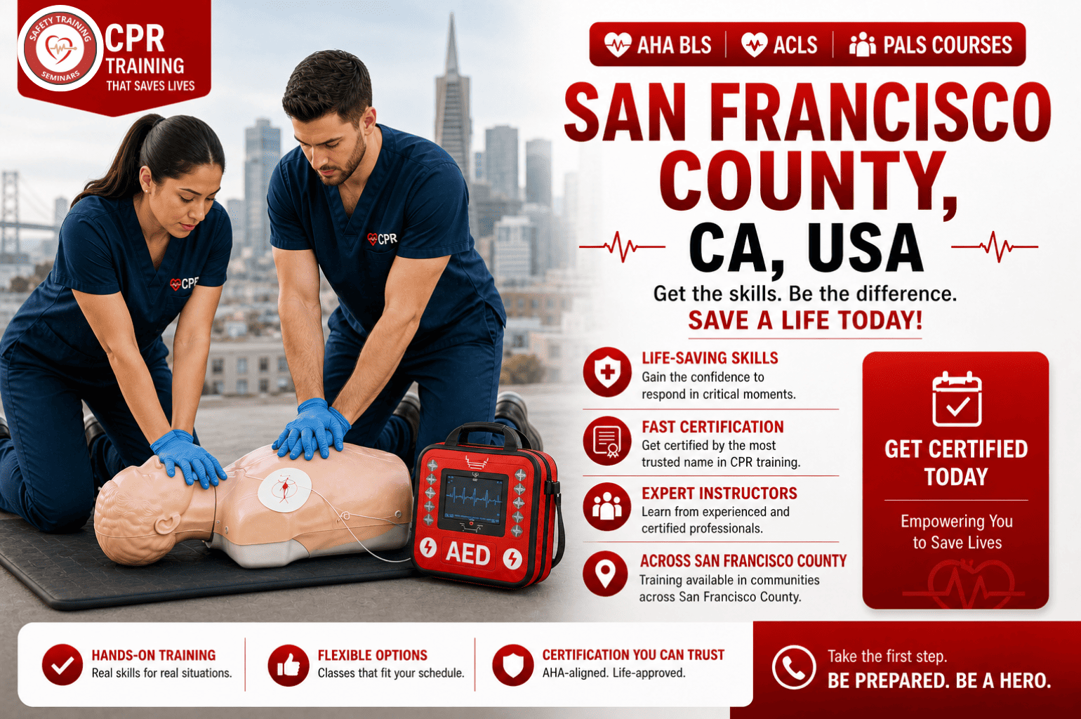 CPR BLS, ACLS & PALS Certification Courses in San Francisco County