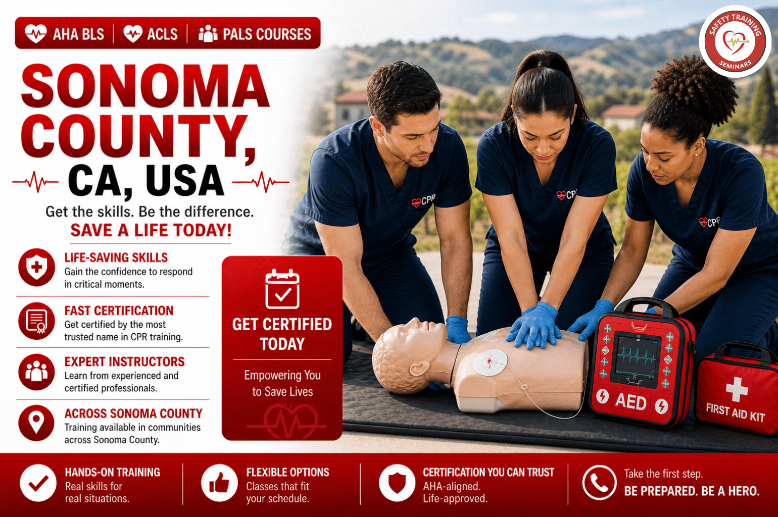 Sonoma County CPR & BLS Certification _ ACLS PALS Courses