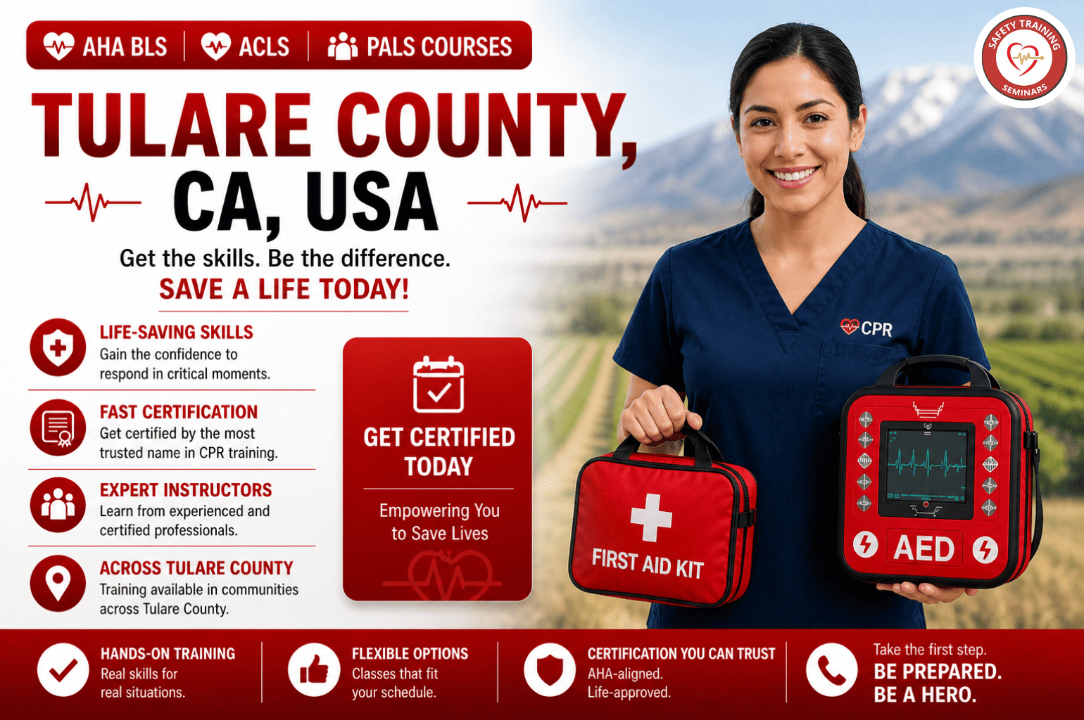Tulare County CPR & BLS Certification _ ACLS PALS Training