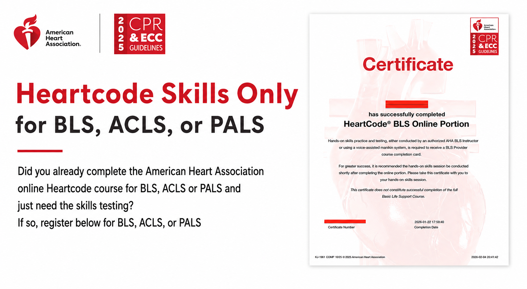 bls skills only banner