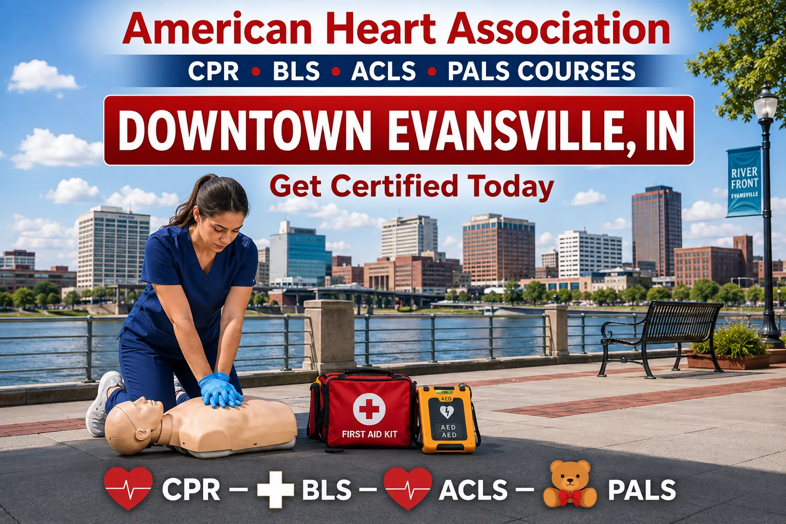 CPR, BLS, ACLS & PALS Courses in Downtown Evansville, IN